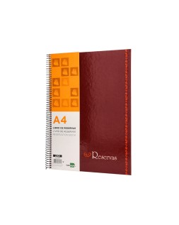 Libro de reservas liderpapel espiral din a4 restaurante 80 hojas papel 80 gr