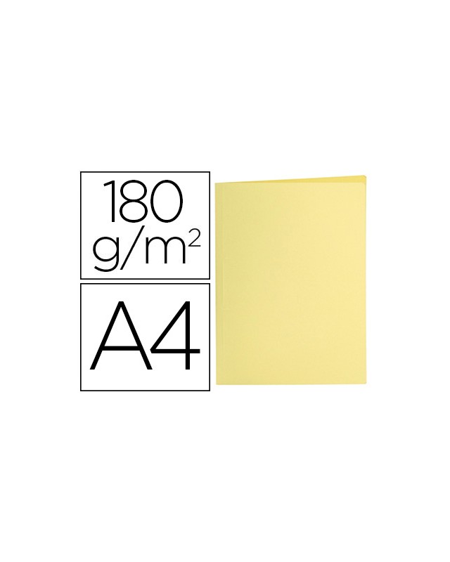 Subcarpeta liderpapel a4 amarillo pastel 180g/m2