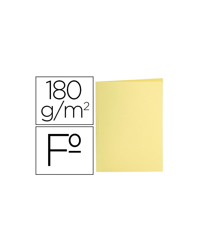 Subcarpeta liderpapel folio amarillo pastel 180g/m2