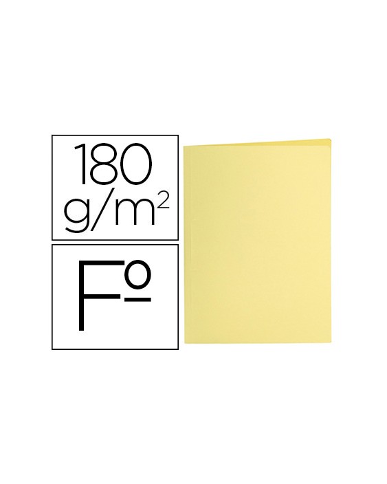 Subcarpeta liderpapel folio amarillo pastel 180g/m2