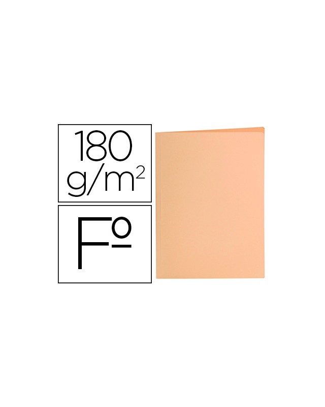 Subcarpeta liderpapel folio naranja pastel 180g/m2