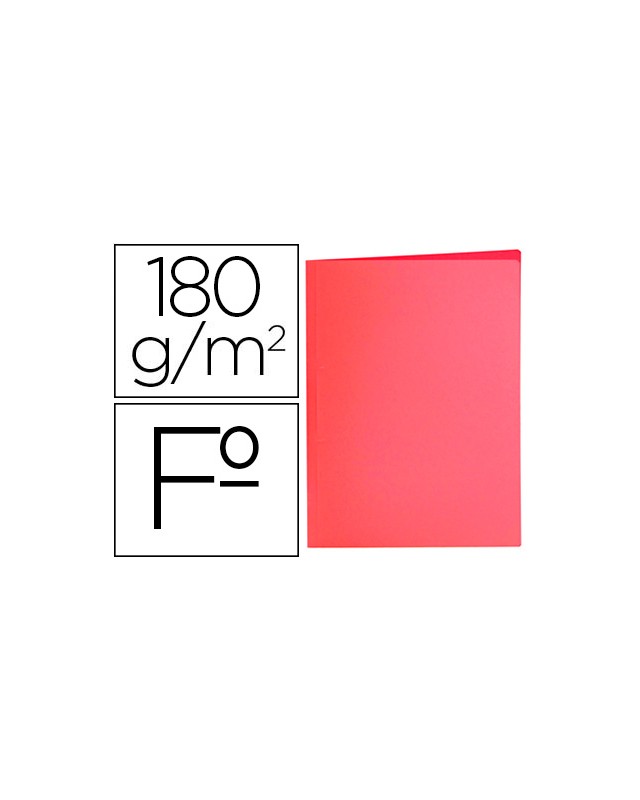 Subcarpeta liderpapel folio rojo pastel 180g/m2