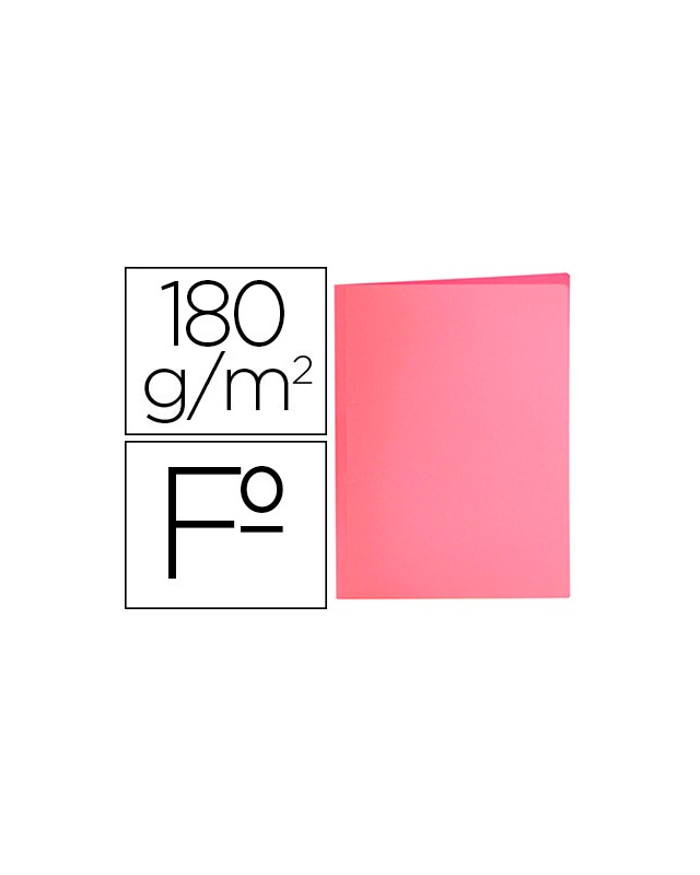 Subcarpeta liderpapel folio rosa pastel 180g/m2