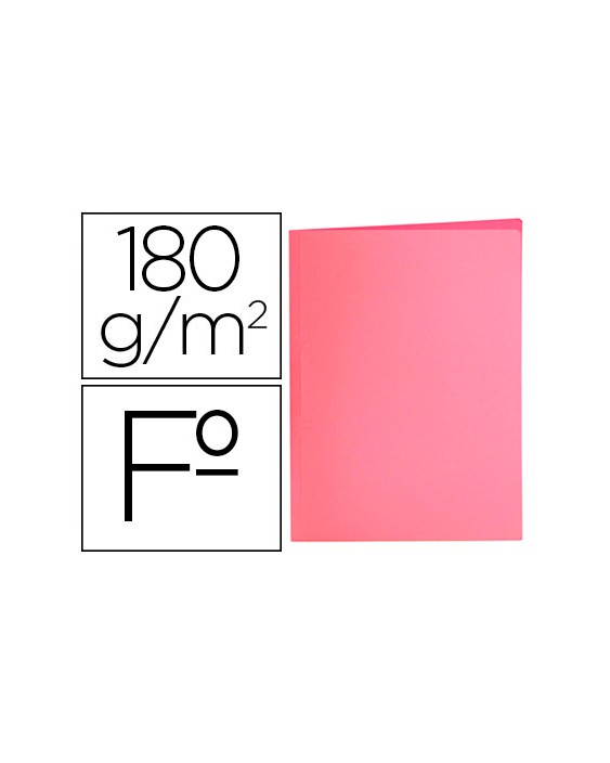 Subcarpeta liderpapel folio rosa pastel 180g/m2