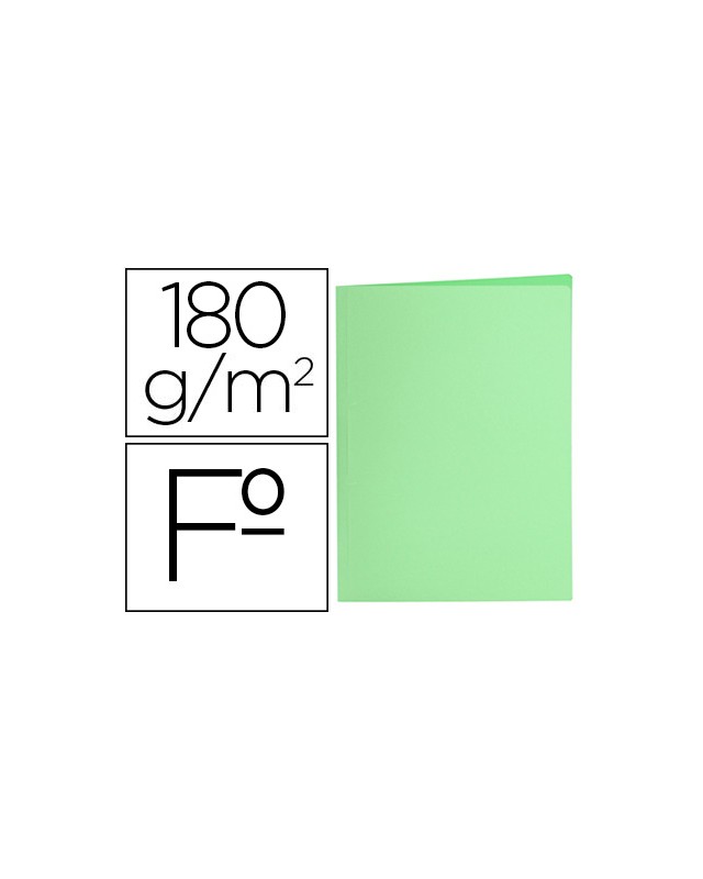 Subcarpeta liderpapel folio verde pastel 180g/m2