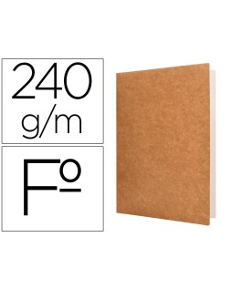 Subcarpeta liderpapel folio kraft interior blanco 240g/m2