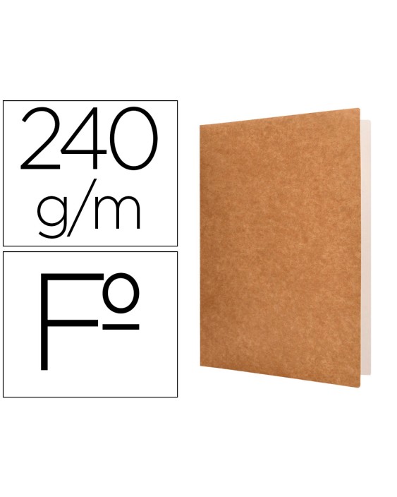 Subcarpeta liderpapel folio kraft interior blanco 240g/m2