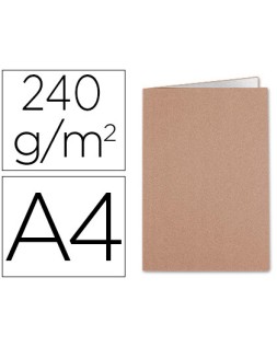 Subcarpeta liderpapel din a4 kraft interior blanco 240g/m2