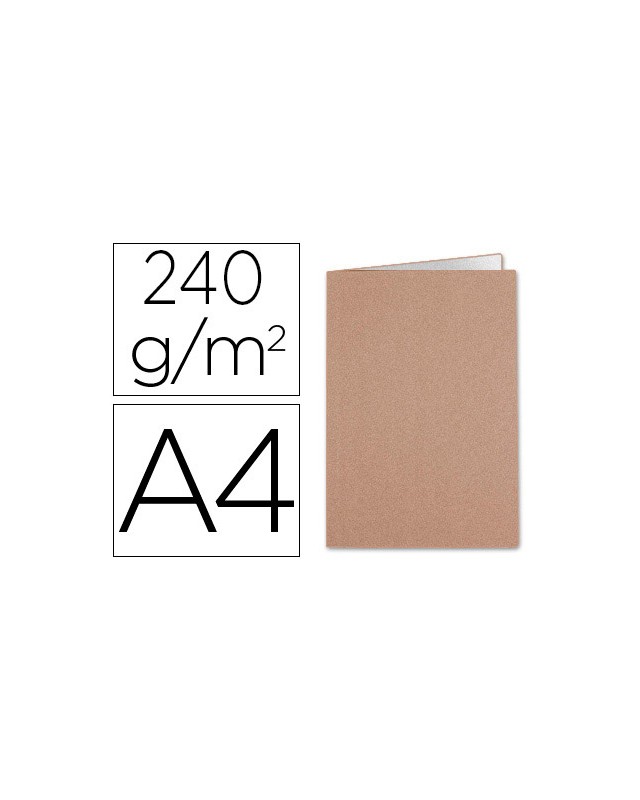 Subcarpeta liderpapel din a4 kraft interior blanco 240g/m2