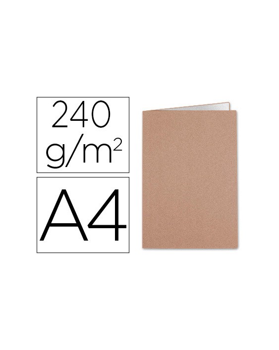 Subcarpeta liderpapel din a4 kraft interior blanco 240g/m2