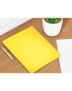 Subcarpeta liderpapel folio amarillo intenso 180g/m2