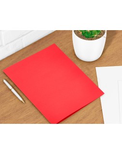 Subcarpeta liderpapel folio rojo intenso 180g/m2