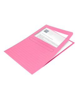 Subcarpeta cartulina q-connect din a4 rosa con ventana transparente 120 g/m2