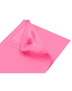 Subcarpeta cartulina q-connect din a4 rosa con ventana transparente 120 g/m2
