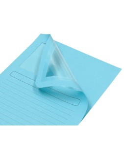 Subcarpeta cartulina q-connect din a4 azul con ventana transparente 120 g/m2