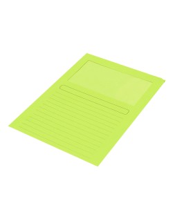 Subcarpeta cartulina q-connect din a4 verde con ventana transparente 120 gr