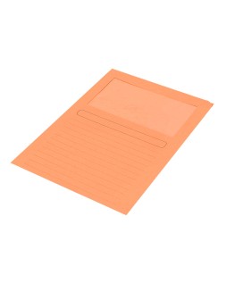 Subcarpeta cartulina q-connect din a4 naranja con ventana transparente 120 g/m2