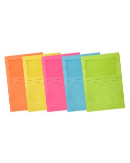 Subcarpeta cartulina q-connect din a4 colores surtidos con ventana transparente 120g/m2 paquete de 25 unidades