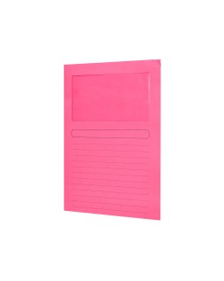 Subcarpeta cartulina q-connect din a4 colores surtidos con ventana transparente 120g/m2 paquete de 25 unidades