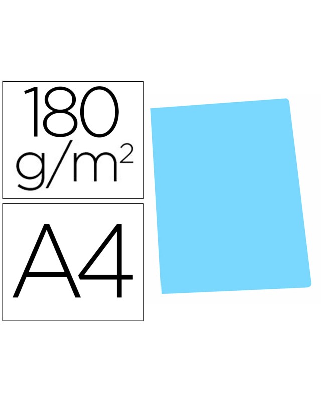 Subcarpeta cartulina gio din a4 celeste pastel 180 g/m2