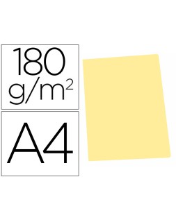 Subcarpeta cartulina gio din a4 amarillo pastel 180 g/m2