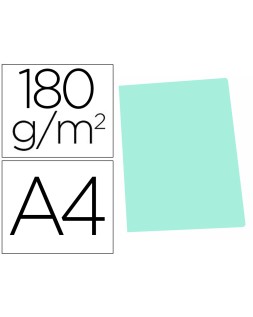 Subcarpeta cartulina gio din a4 verde pastel 180 g/m2