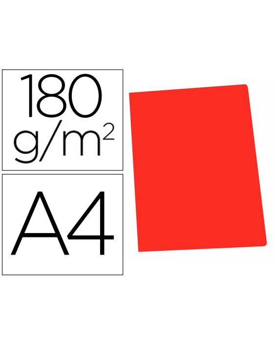 Subcarpeta cartulina gio din a4 rojo pastel 180 g/m2