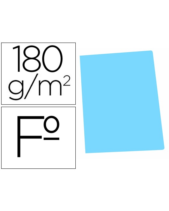 Subcarpeta cartulina gio folio celeste pastel 180 g/m2