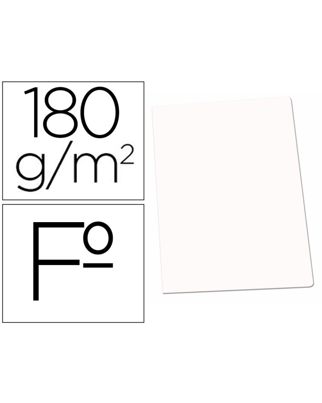 Subcarpeta cartulina gio folio blanca 180 g/m2