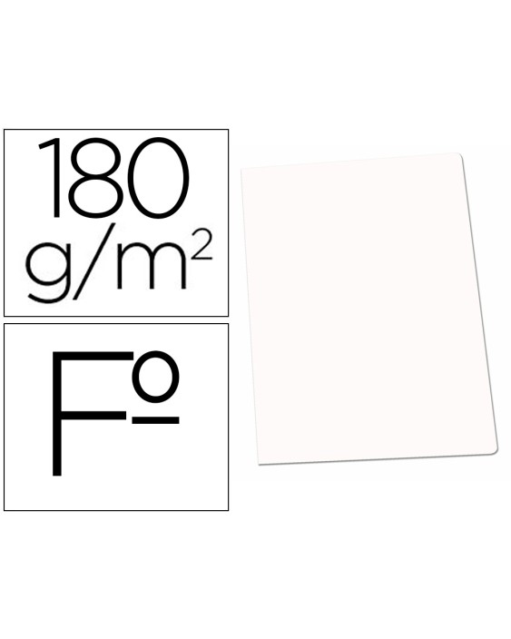 Subcarpeta cartulina gio folio blanca 180 g/m2