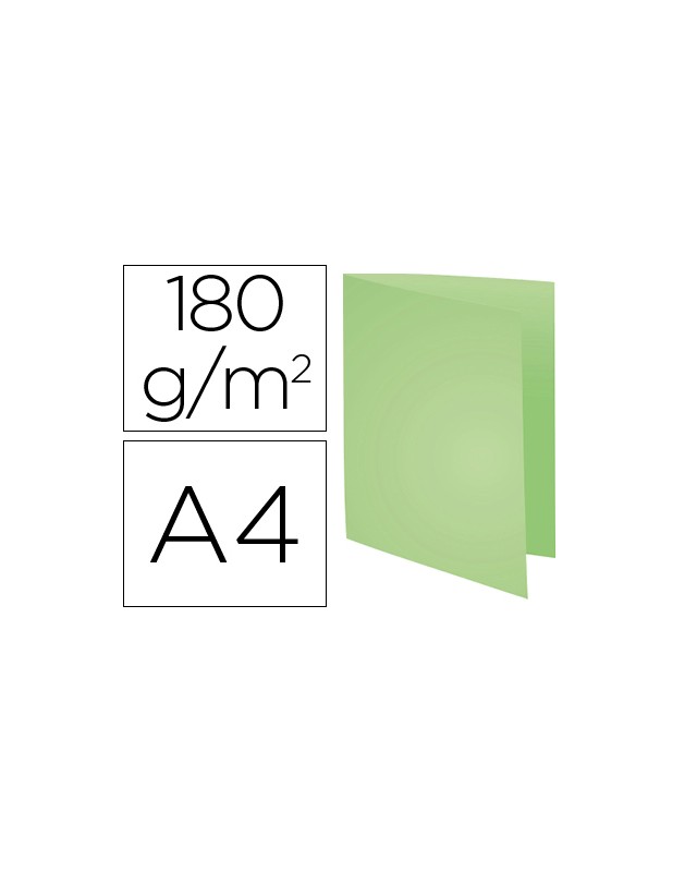 Subcarpeta cartulina reciclada exacompta din a4 verde prado claro 170 g/m2