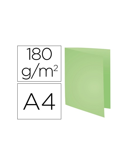 Subcarpeta cartulina reciclada exacompta din a4 verde prado claro 170 g/m2