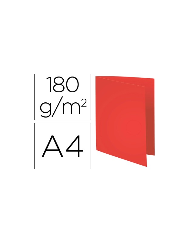 Subcarpeta cartulina reciclada exacompta din a4 rojo 180 g/m2