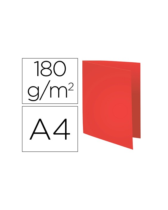 Subcarpeta cartulina reciclada exacompta din a4 rojo 180 g/m2