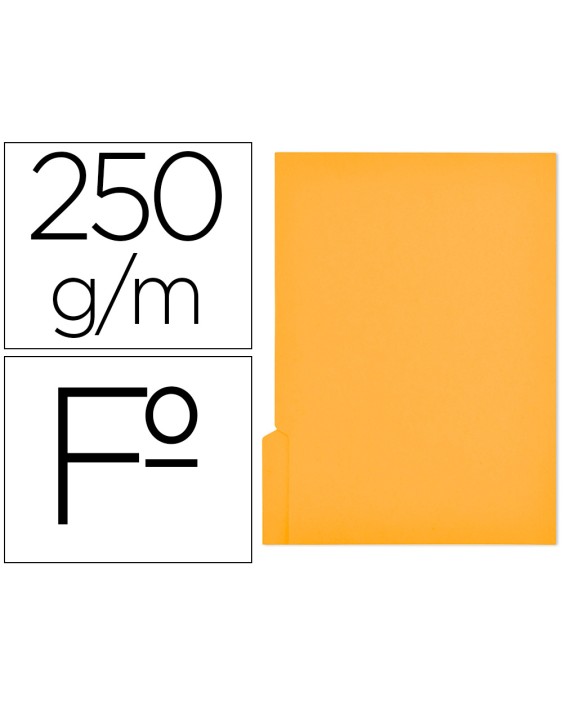 Subcarpeta cartulina gio folio pestaña izquierda 250 g/m2 amarillo
