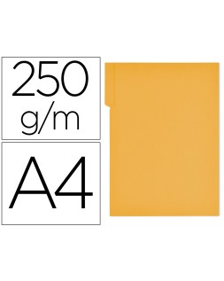 Subcarpeta cartulina gio din a4 pestaña derecha 250 g/m2 amarillo