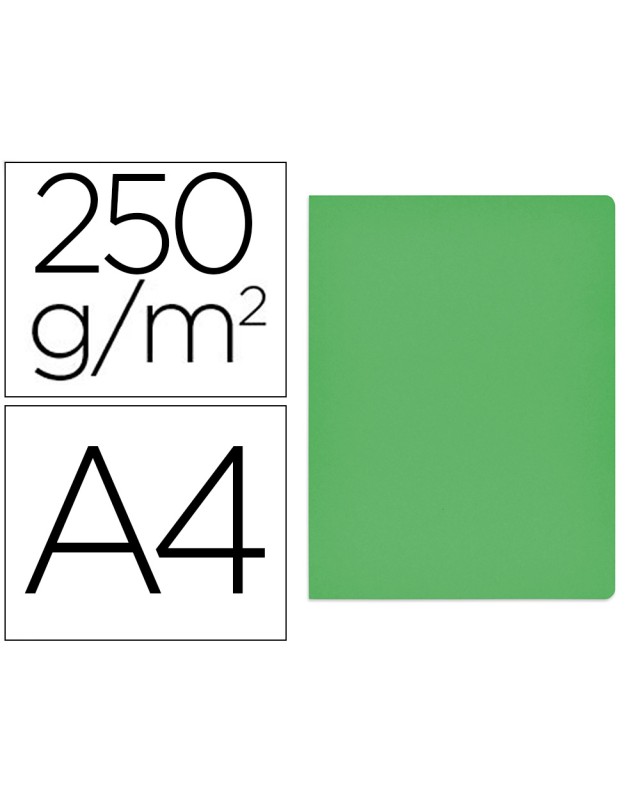 Subcarpeta cartulina gio simple intenso din a4 verde 230g/m2