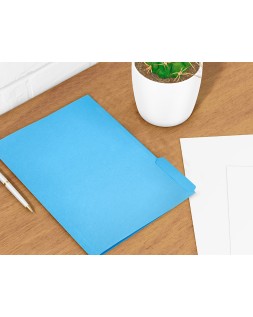 Subcarpeta cartulina liderpapel din a4 pestaña derecha 240g/m2 azul