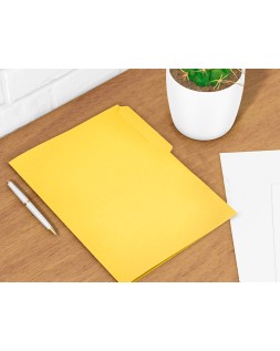 Subcarpeta cartulina liderpapel folio pestaña izquierda 240g/m2 amarillo