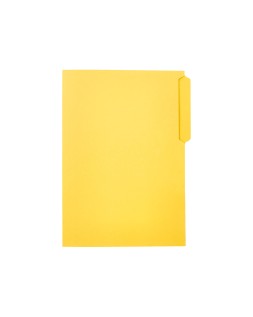 Subcarpeta cartulina liderpapel folio pestaña izquierda 240g/m2 amarillo