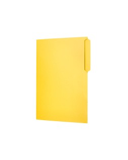 Subcarpeta cartulina liderpapel folio pestaña izquierda 240g/m2 amarillo