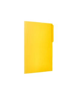 Subcarpeta cartulina liderpapel folio pestaña izquierda 240g/m2 amarillo