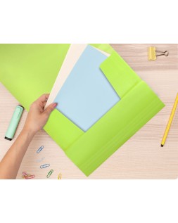 Carpeta liderpapel gomas solapas polipropileno din a4 amarillo fluor opaco