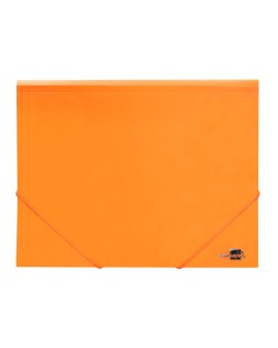 Carpeta liderpapel gomas tres solapas polipropileno din a4 color naranja opaco