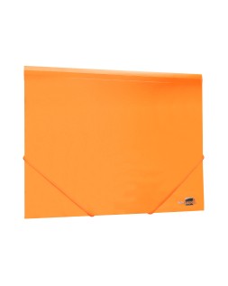 Carpeta liderpapel gomas tres solapas polipropileno din a4 color naranja opaco