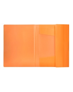 Carpeta liderpapel gomas tres solapas polipropileno din a4 color naranja opaco