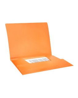 Carpeta liderpapel gomas tres solapas polipropileno din a4 color naranja opaco