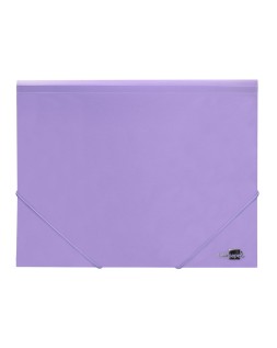 Carpeta liderpapel gomas tres solapas polipropileno din a4 color lavanda opaco