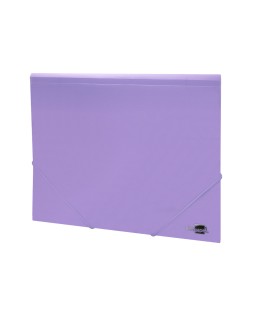 Carpeta liderpapel gomas tres solapas polipropileno din a4 color lavanda opaco