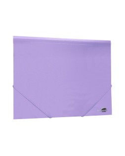 Carpeta liderpapel gomas tres solapas polipropileno din a4 color lavanda opaco
